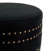 Monroe Linen-Blend Ottoman